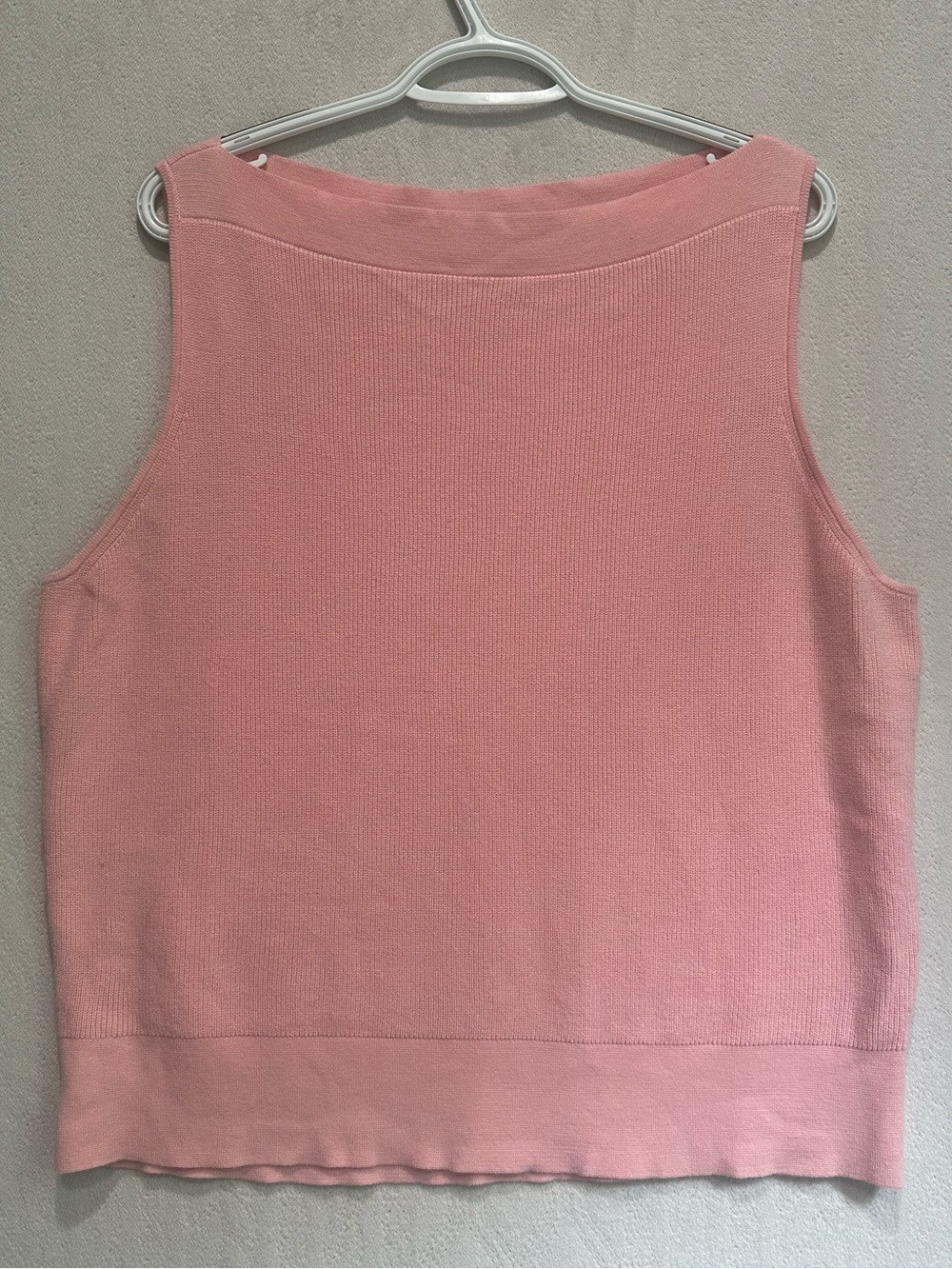 Banana Republic Pink Boatneck Sweater Sleeveless Knit Tank Sz XL Resortwear